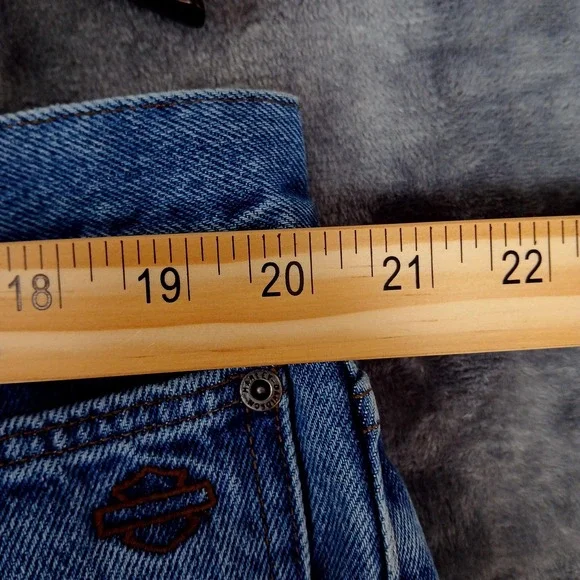 Harley-Davidson Jeans Mens 40x32 Blue Genuine MotorClothes Denim Zip Fly Biker - Picture 3 of 9